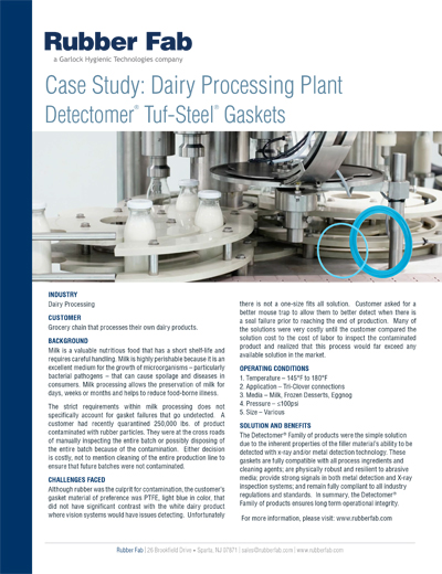 Detectomer® Products in Dairy Processing