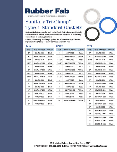 Tri-Clamp® Type I Gaskets