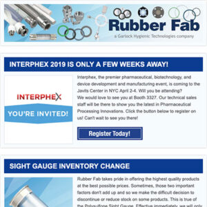 Rubber Fab Europe, the Leader in Sanitary Seals and Hoses